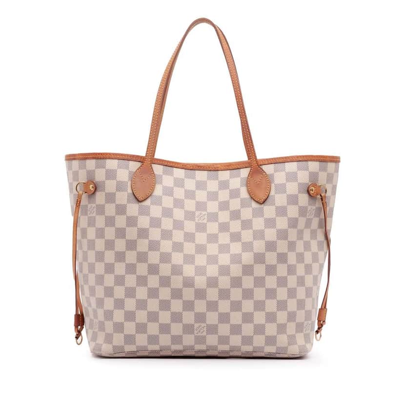 Louis Vuitton Damier Azur Neverfull MM White Very good condition - Front View