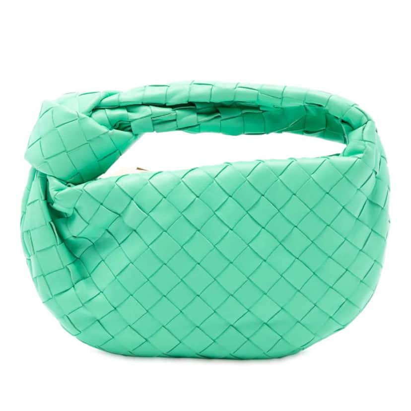 Bottega Veneta Mini Nappa Intrecciato Jodie Green Leather Very good condition - Front View