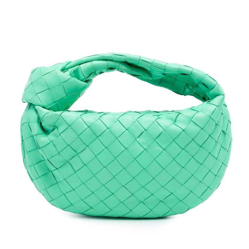 Bottega Veneta Mini Nappa Intrecciato Jodie Green Leather Very good condition - Front View