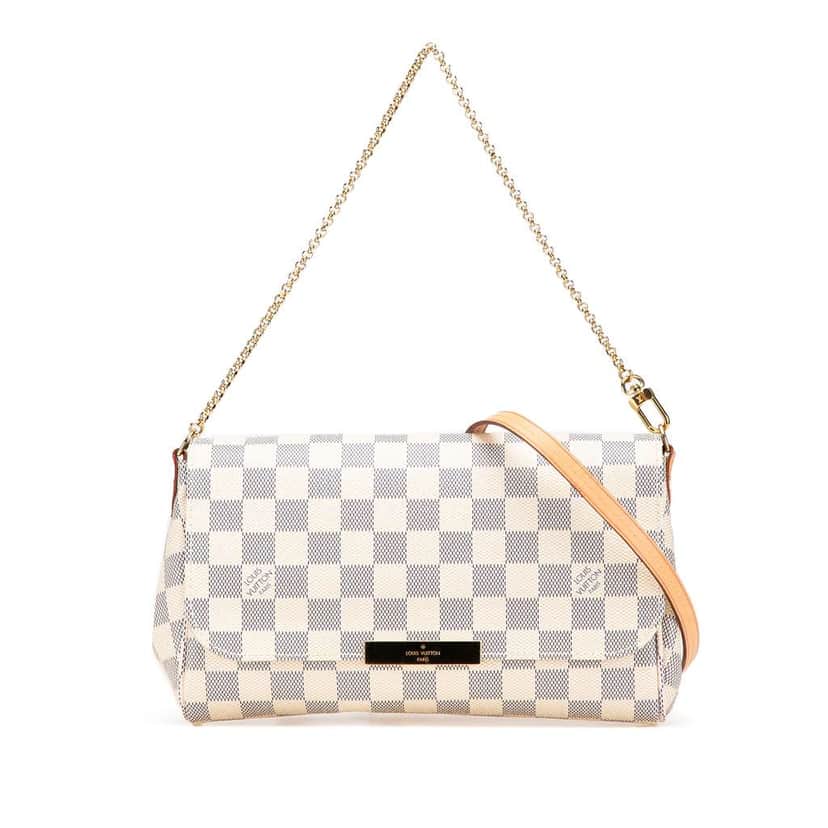 Louis Vuitton Damier Azur Favorite MM White Canvas Very good condition - Front View