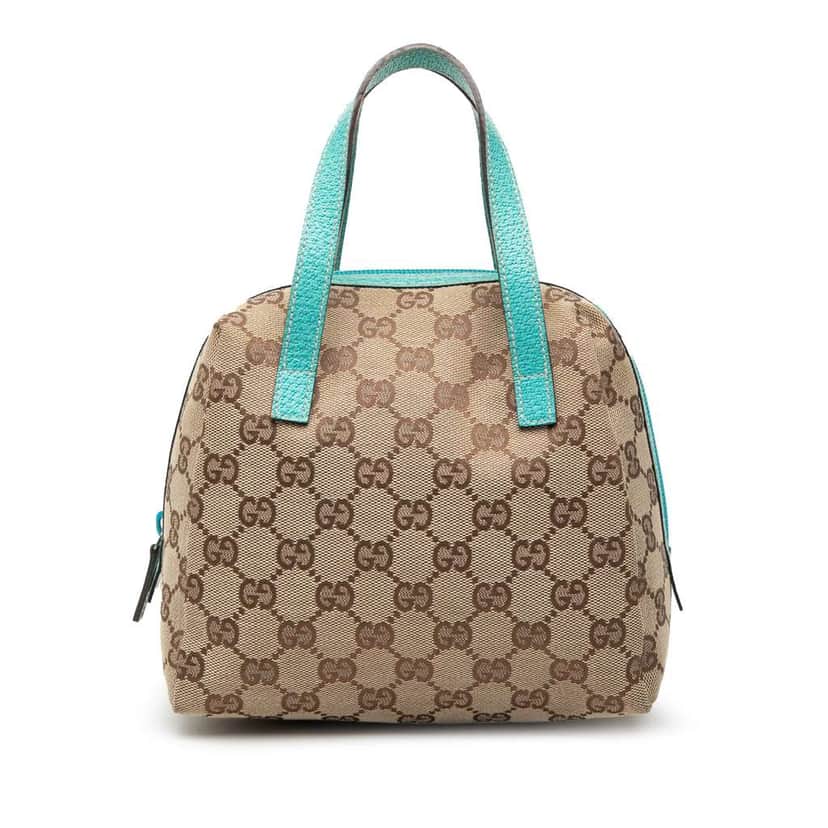 Gucci Mini GG Canvas Balthus Tofu Bag Brown Canvas Very good condition - Front View