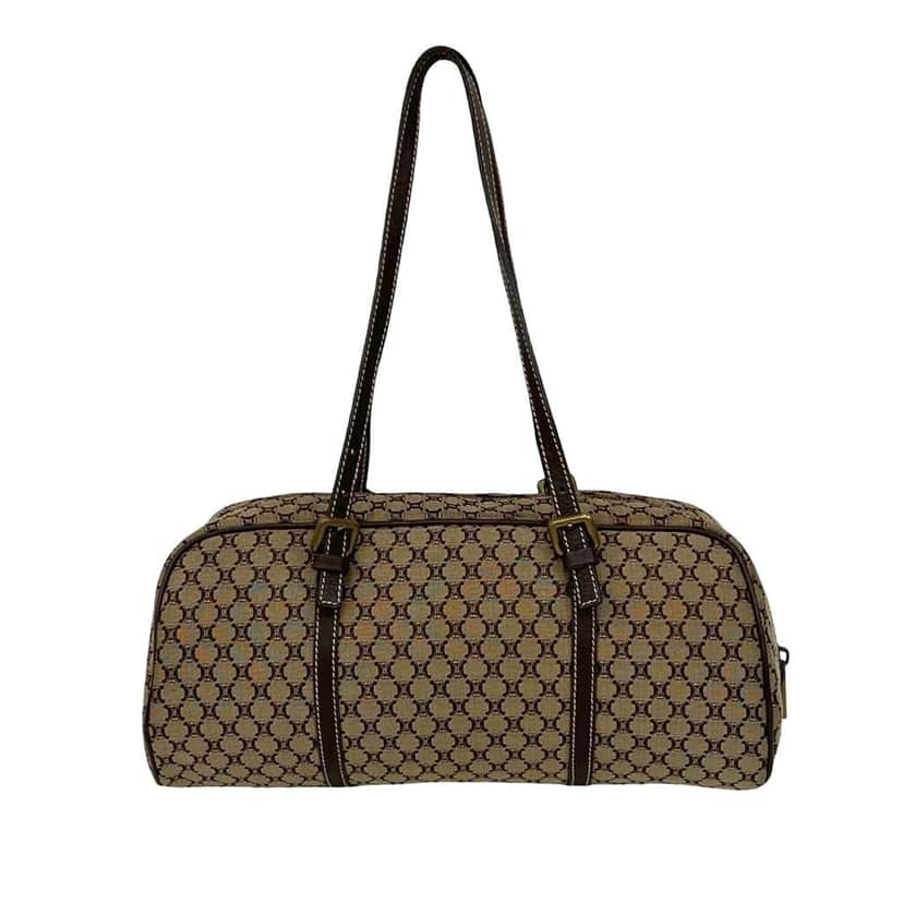 Celine Macadam Canvas Shoulder Bag Brown Canvas Very good condition - Front View