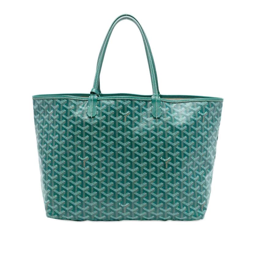 Goyard Goyardine Saint Louis PM Green Canvas Very good condition - Front View