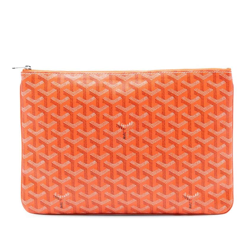 Goyard Goyardine Senat MM Orange Canvas Very good condition - Front View