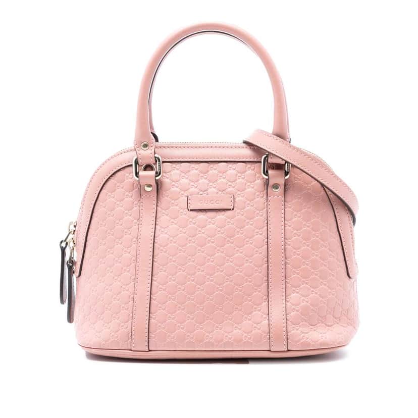 Gucci Mini Microguccissima Dome Satchel Pink Leather Very good condition - Front View