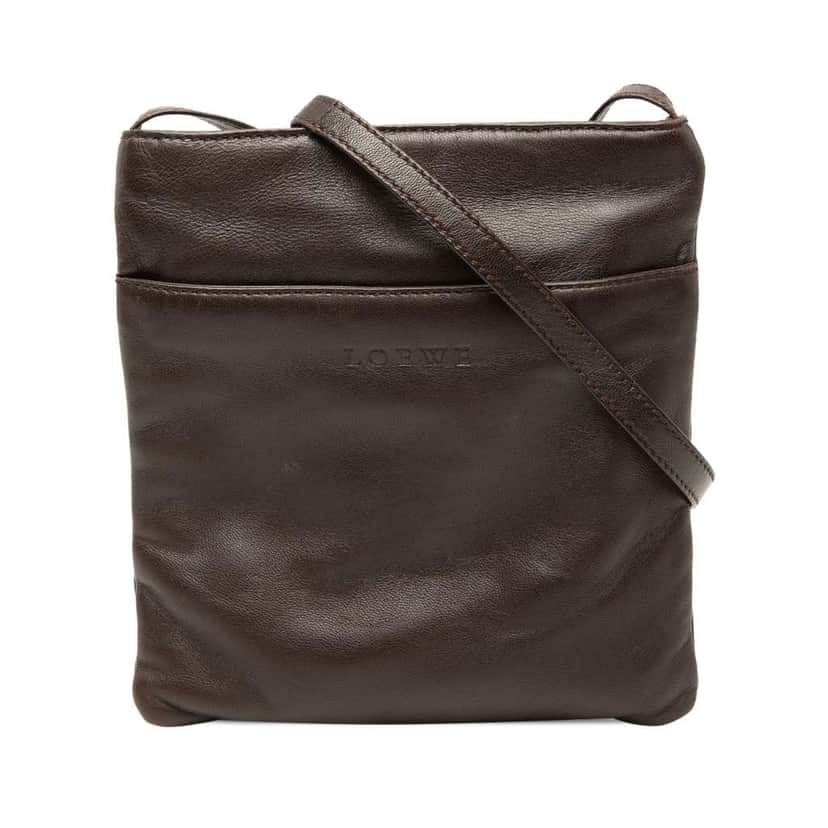 Loewe Nappa Leather Crossbody Brown Leather Very good condition - Front View