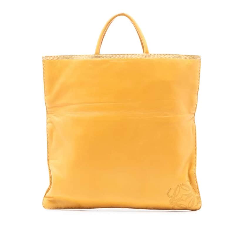 Loewe Leather Anagram Tote Yellow Leather Very good condition - Front View