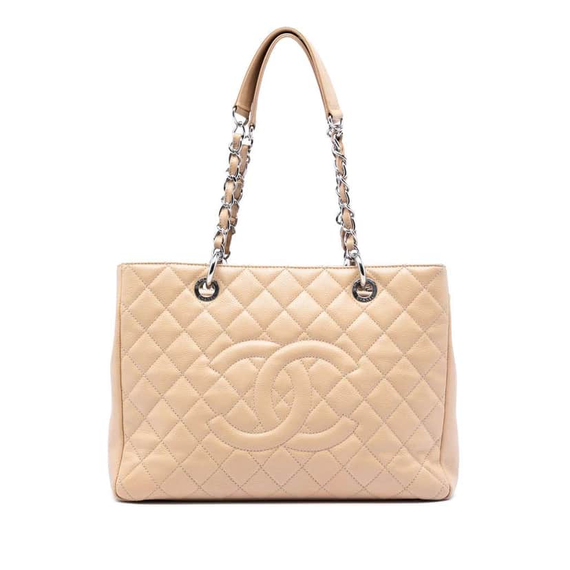 Chanel Caviar Grand Shopping Tote Brown Leather Good condition - Front View