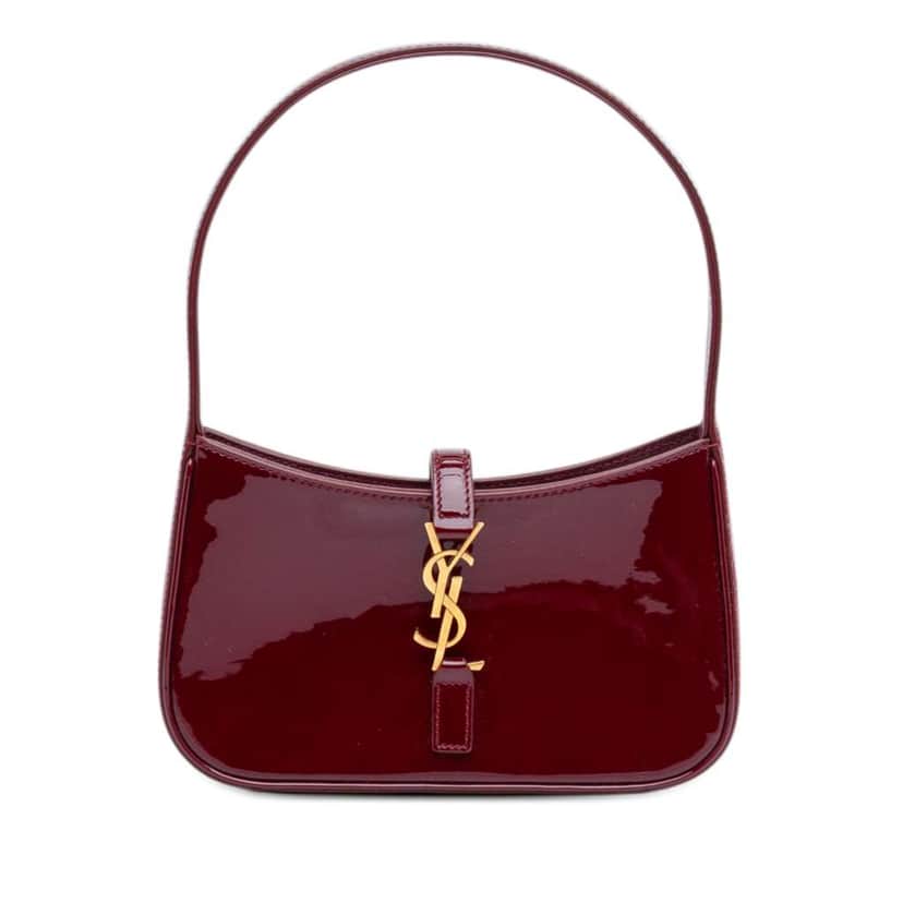 Saint Laurent Mini Patent Le 5 a 7 Red Leather Very good condition - Front View