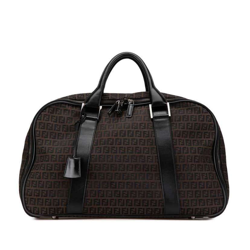 Fendi Zucchino Canvas Travel Bag Brown Canvas Very good condition - Front View