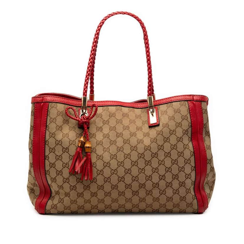Gucci Medium GG Canvas Bella Tote Brown Canvas Very good condition - Front View