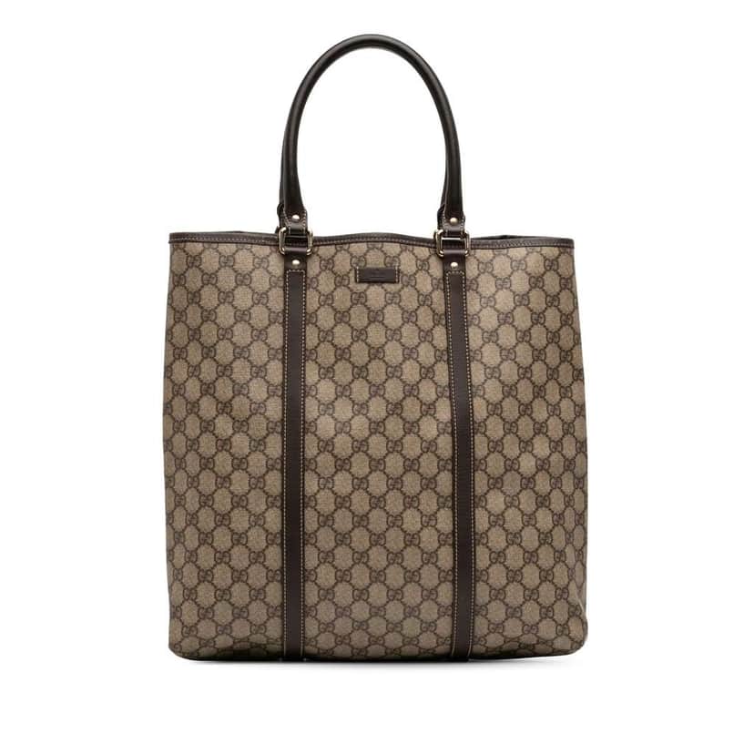 Gucci GG Supreme Joy Vertical Tote Brown Canvas Very good condition - Front View