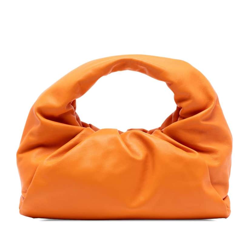 Bottega Veneta Lambskin The Shoulder Pouch Orange Leather Very good condition - Front View