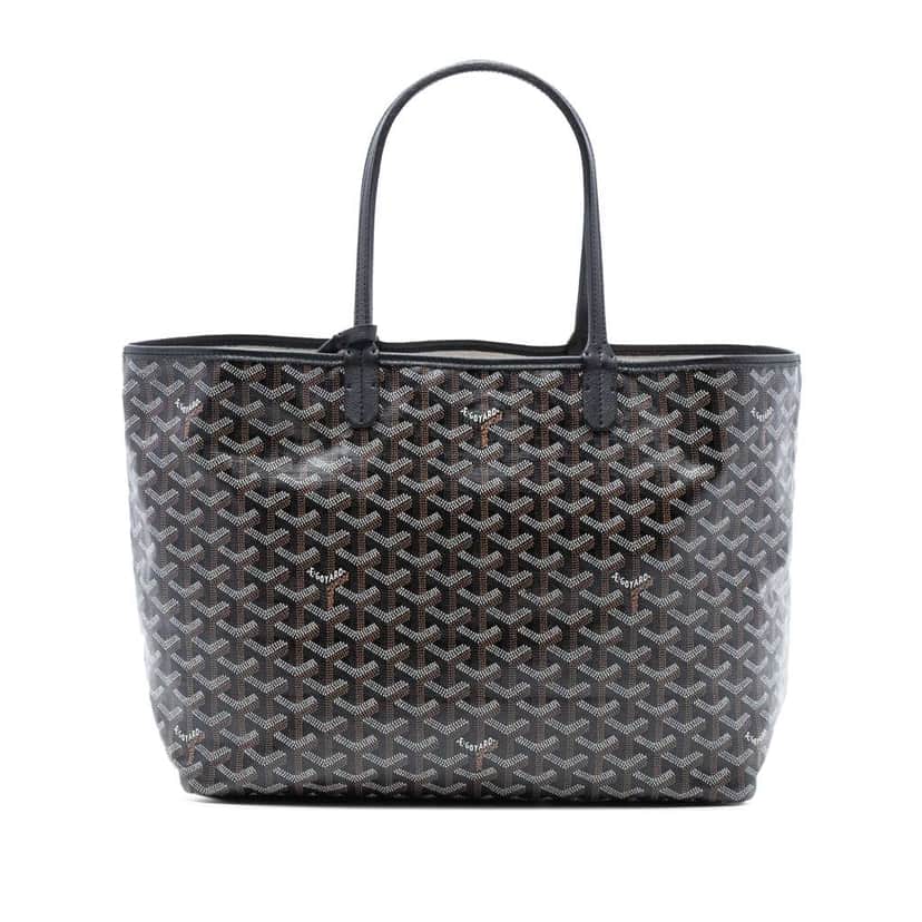 Goyard Goyardine Saint Louis PM Black Canvas Very good condition - Front View