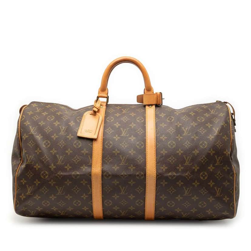 Louis Vuitton Monogram Keepall 55 Brown Fair condition - Front View