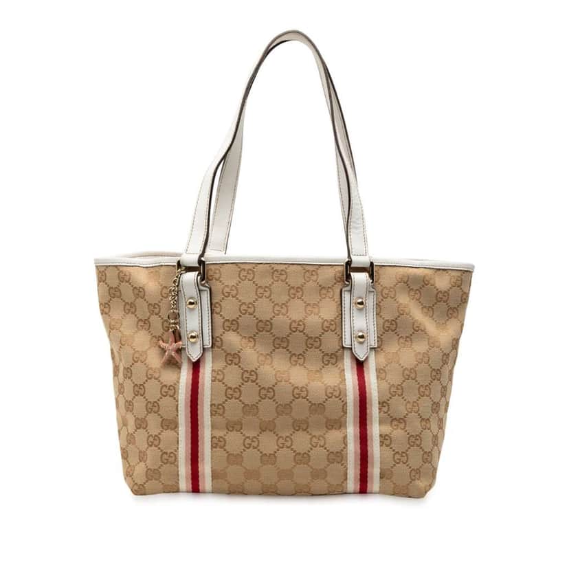 Gucci GG Canvas Jolicoeur Tote Brown Canvas Good condition - Front View