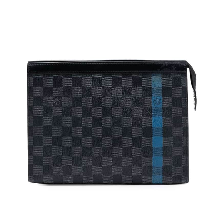 Louis Vuitton Damier Graphite Stripe Pochette Voyage MM Black Very good condition - Front View