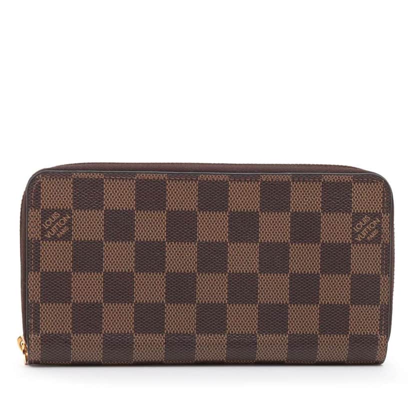 Louis Vuitton Damier Ebene Zippy Long Wallet Brown Very good condition - Front View