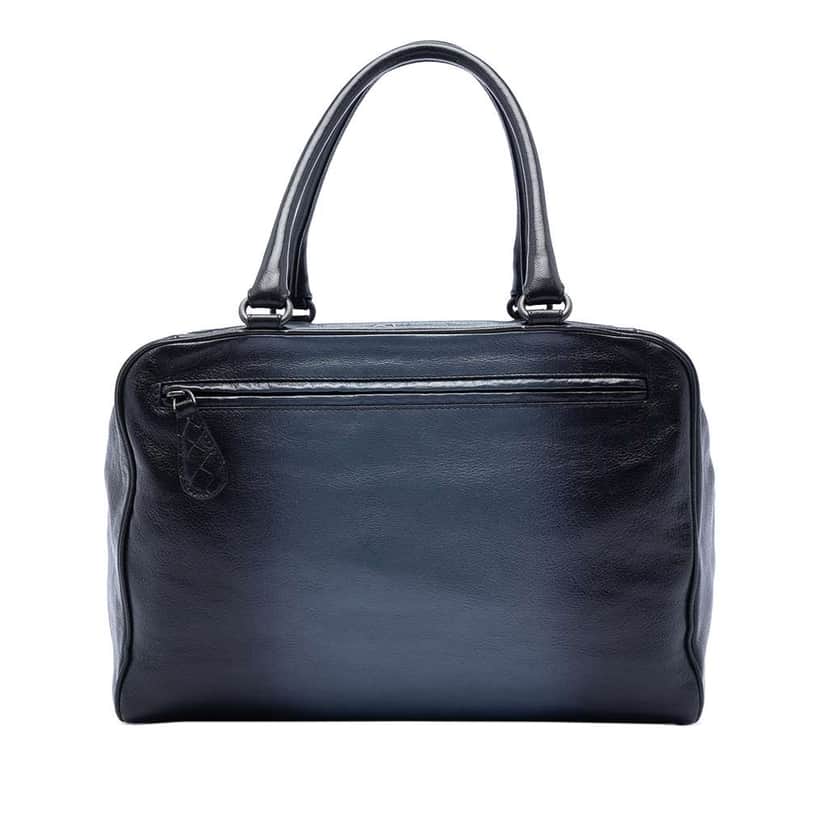 Bottega Veneta Medium Goatskin Madras Sfumato Brera Handbag Blue Leather Very good condition - Front View