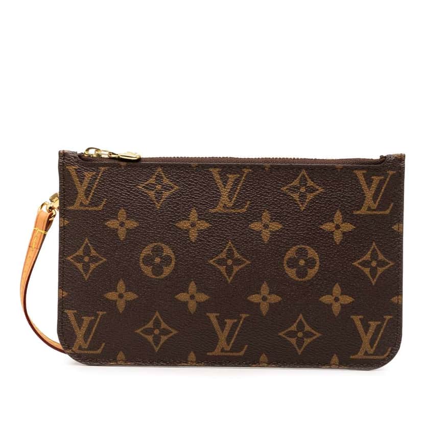 Louis Vuitton Monogram Neverfull PM Pouch Brown Very good condition - Front View