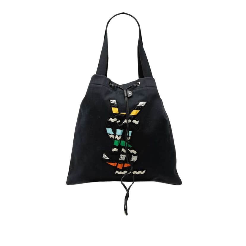 Saint Laurent Canvas Kahala Tote Black Canvas Good condition - Front View