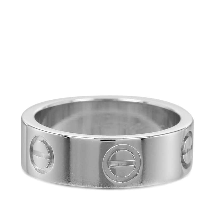 Cartier Platinum Classic Love Ring Silver Platinum Good condition - Front View