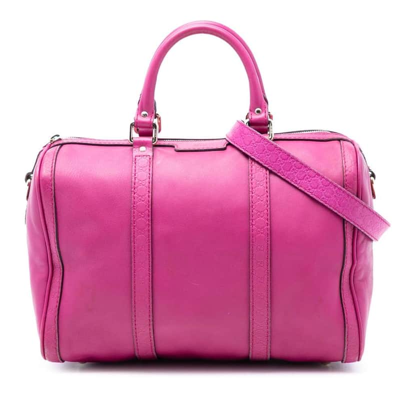 Gucci Medium Microguccissima Trimmed Joy Boston Bag Pink Leather Good condition - Front View