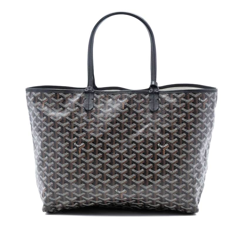 Goyard Goyardine Saint Louis PM Black Canvas Good condition - Front View
