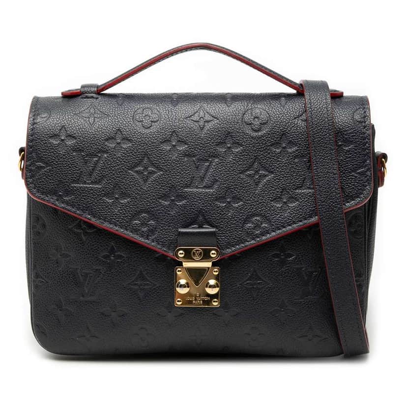 Louis Vuitton Monogram Empreinte Pochette Metis Blue Leather Good condition - Front View