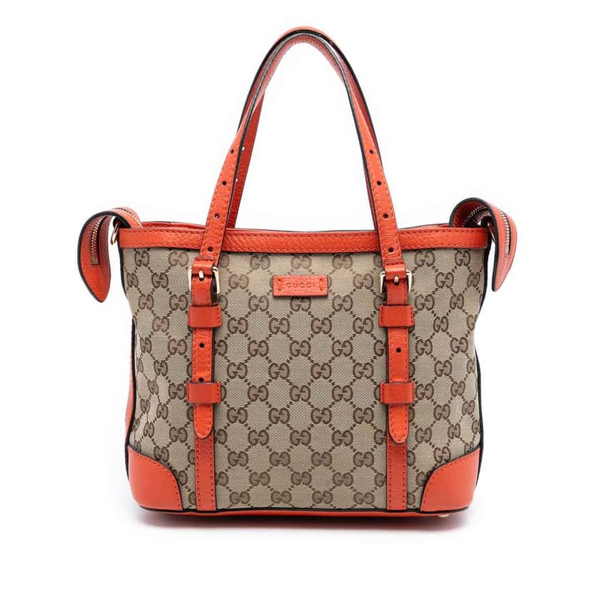 Gucci GG Canvas Satchel Brown Canvas Good condition - Front View