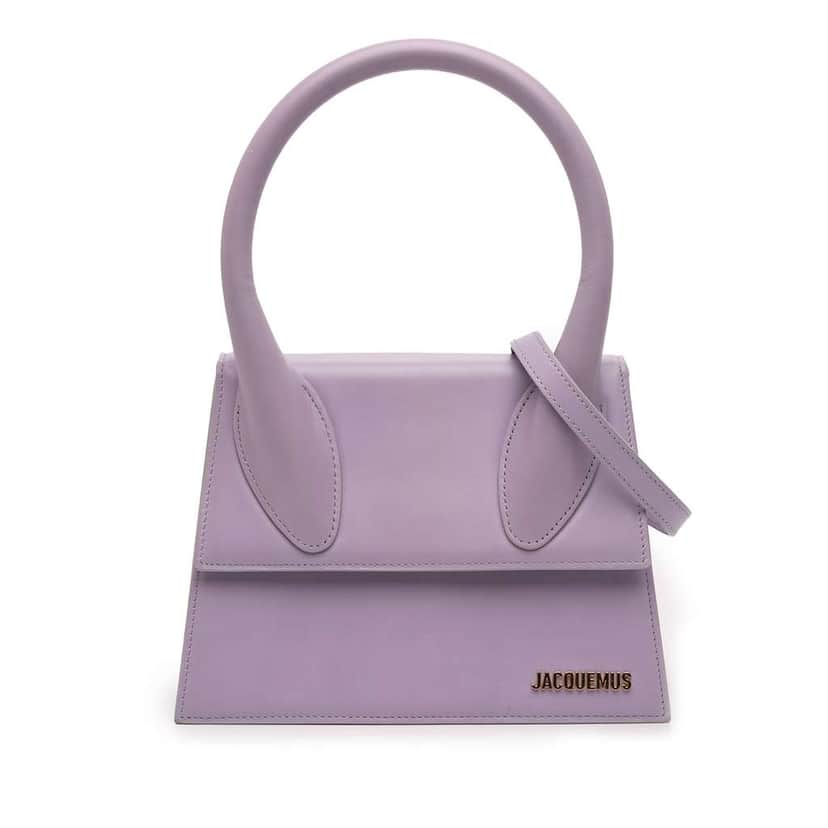 Jacquemus Smooth Calfskin Le Grand Chiquito Purple Leather Good condition - Front View