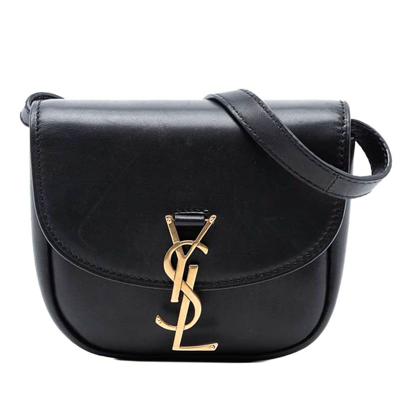 Saint Laurent Small Leather Monogram Kaia Crossbody Black Leather Very good condition - Front View