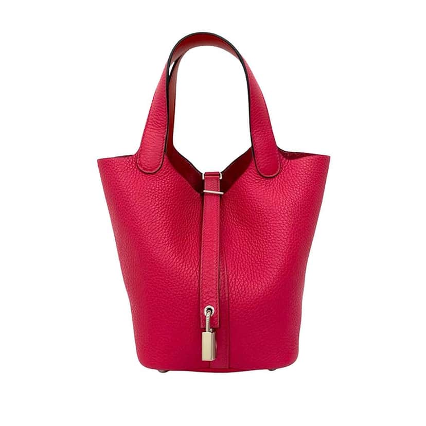 Hermès Clemence Picotin Lock 18 Pink Leather Good condition - Front View