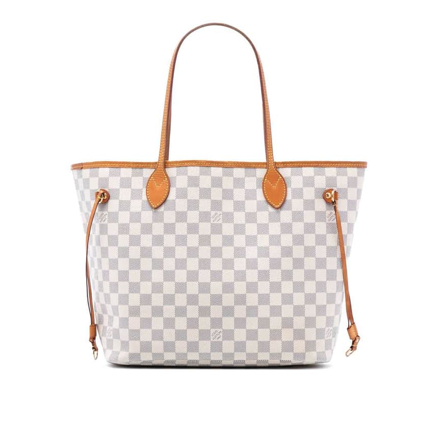 Louis Vuitton Damier Azur Neverfull MM White Very good condition - Front View