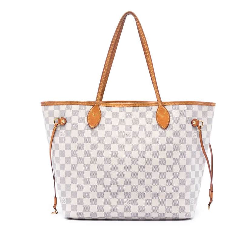 Louis Vuitton Damier Azur Neverfull MM White Very good condition - Front View