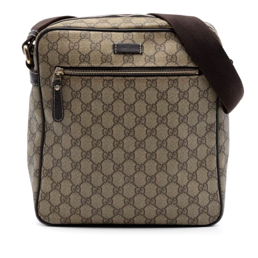 Gucci GG Supreme Crossbody Brown Canvas Very good condition - Front View