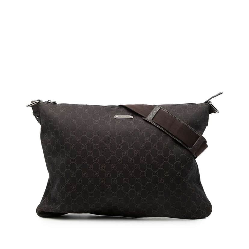 Gucci GG Denim Crossbody Brown Denim Very good condition - Front View