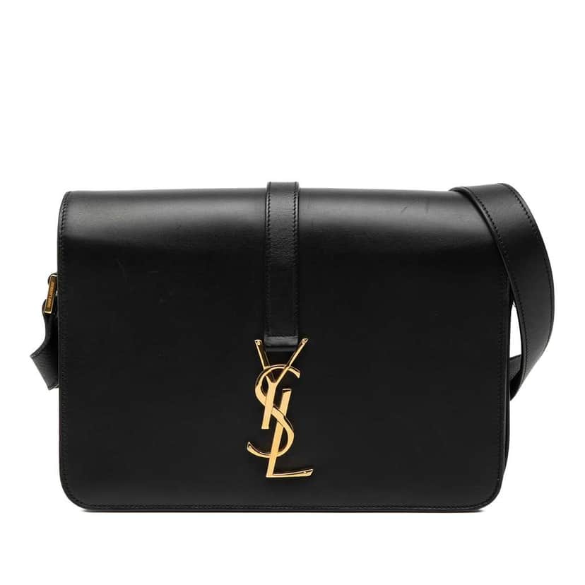 Saint Laurent Medium Leather Monogram Universite Bag Black Leather Very good condition - Front View