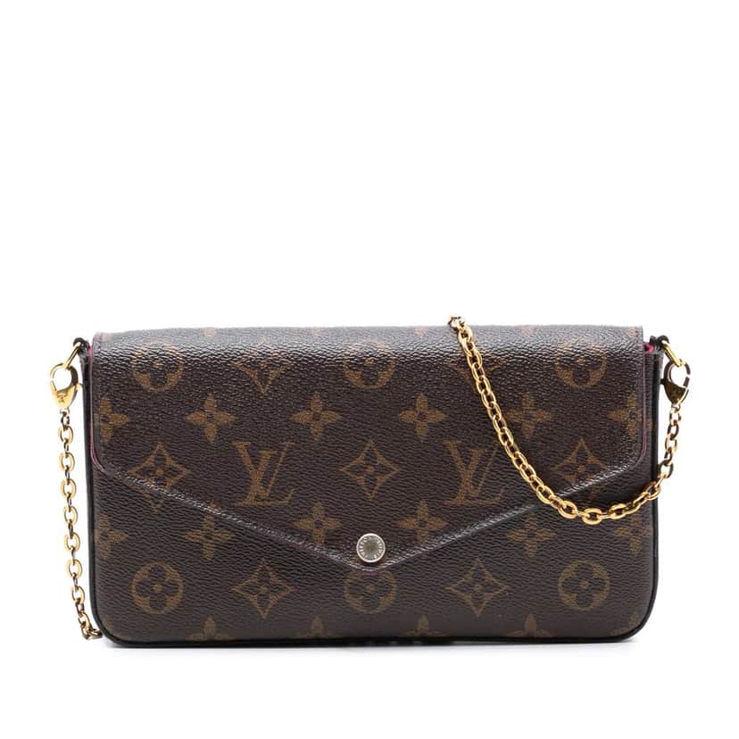Louis Vuitton Monogram Pochette Felicie Brown Very good condition - Front View