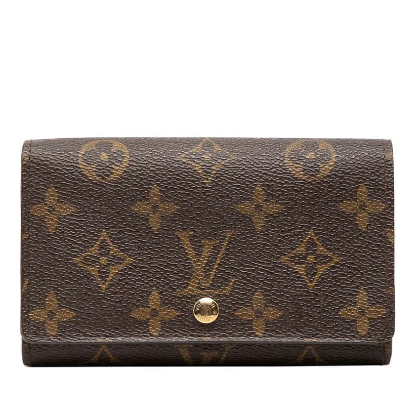Louis Vuitton Monogram Porte Monnaie Tresor Wallet Brown Good condition - Front View
