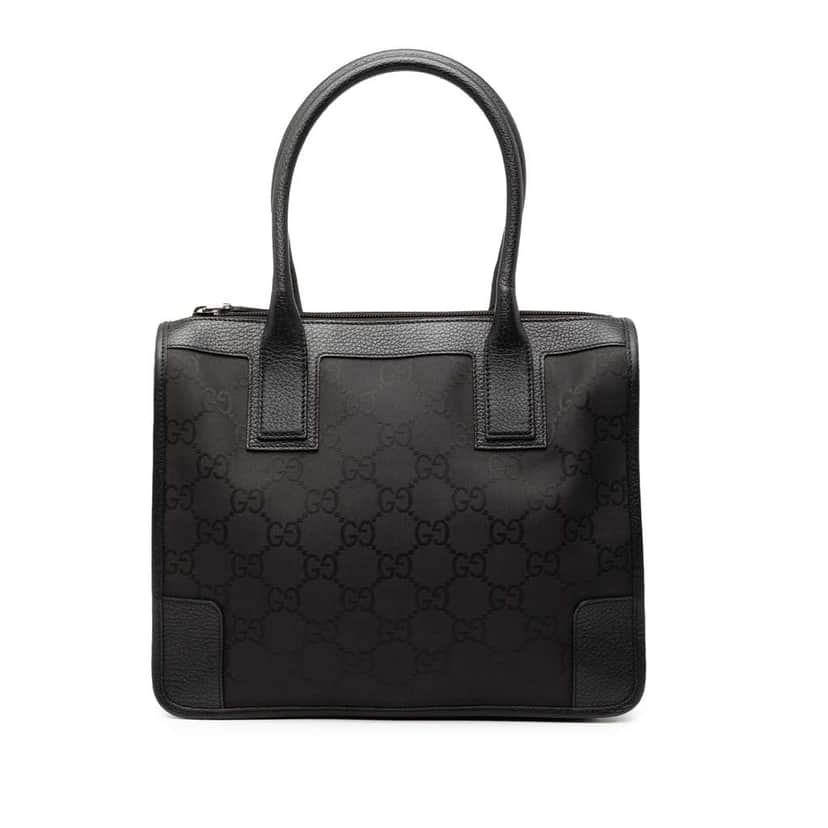 Gucci GG Nylon Tote Black Very good condition - Front View