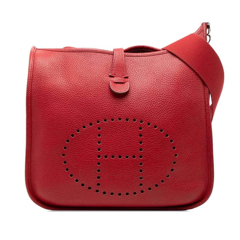 Hermès Clemence Evelyne III 29 Red Leather Very good condition - Front View