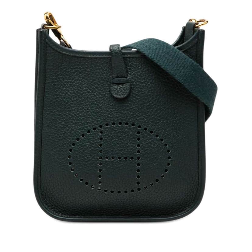 Hermès Clemence Evelyne 16 Amazone Green Leather Very good condition - Front View