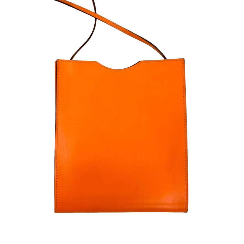 Hermès Box Calf Onimaitou Pochette Orange Leather Very good condition - Front View
