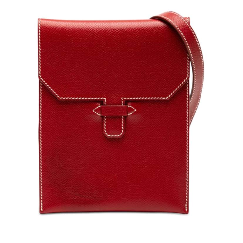 Hermès Courchevel Amelie Red Leather Very good condition - Front View