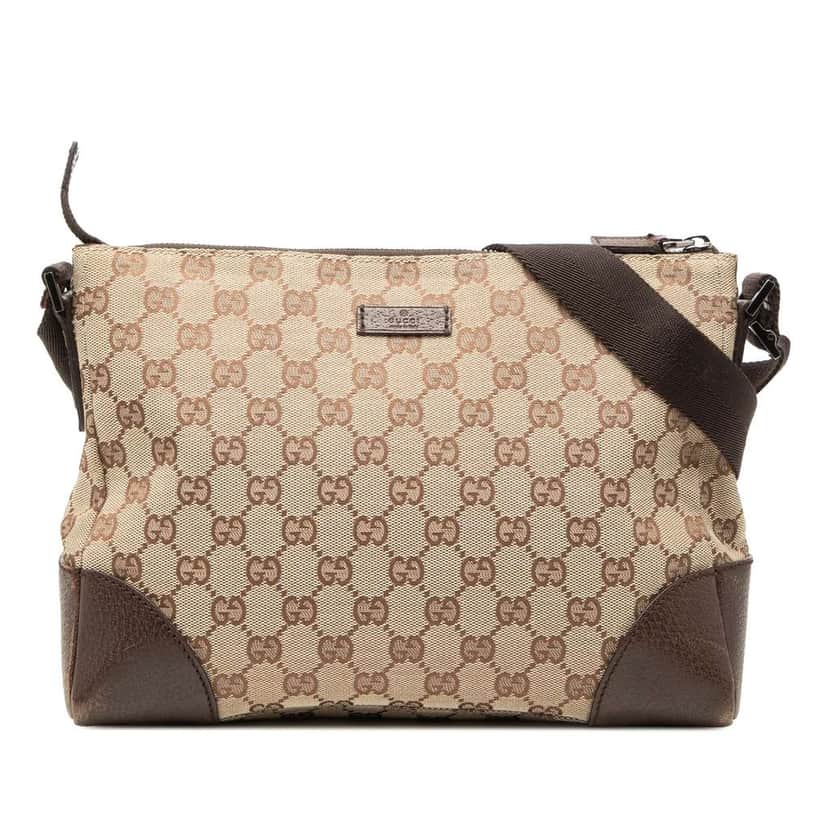 Gucci GG Canvas Crossbody Beige Canvas Good condition - Front View