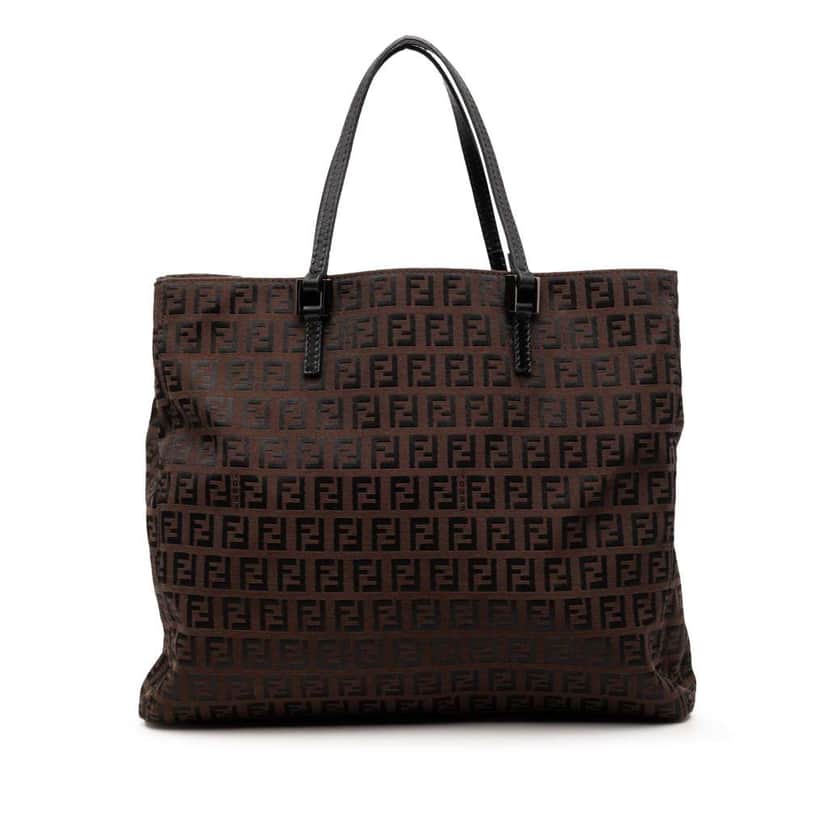 Fendi Zucchino Canvas Tote Brown Canvas Good condition - Front View