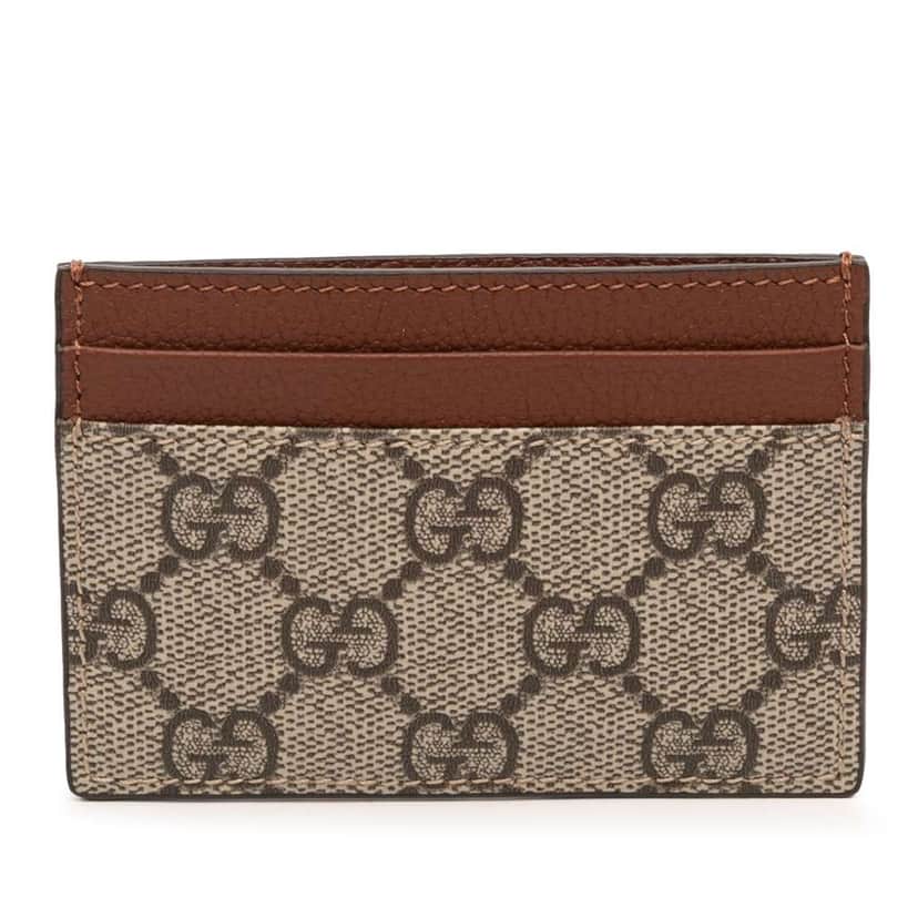 Gucci GG Supreme Card Holder Beige Good condition - Front View