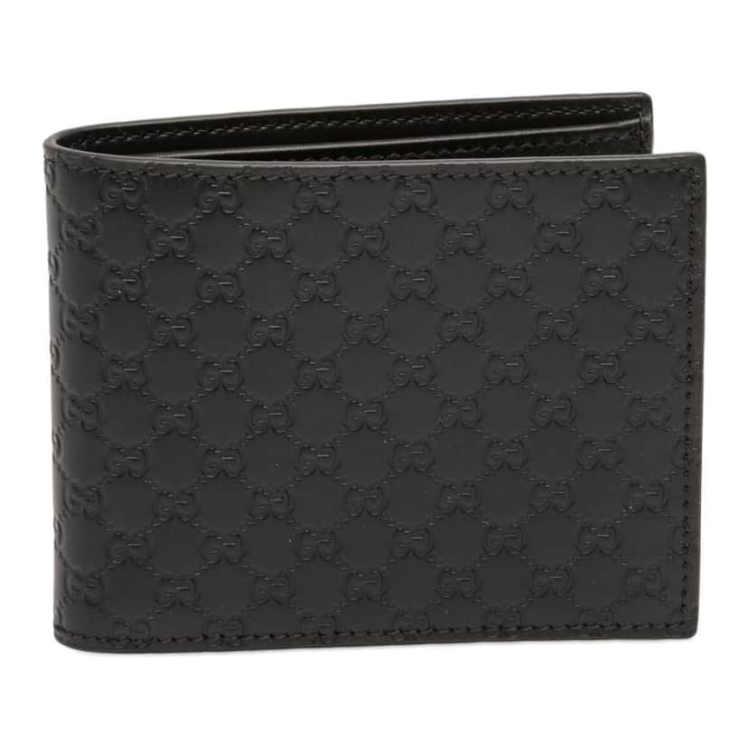Gucci Microguccissima Bifold Wallet Black Leather Good condition - Front View