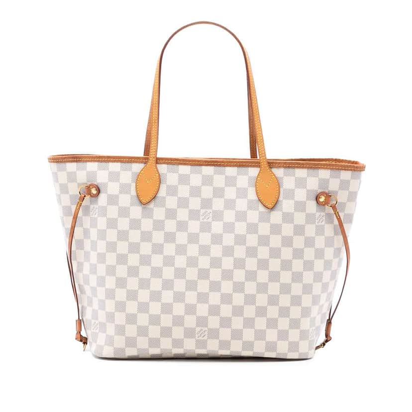 Louis Vuitton Damier Azur Neverfull MM White Good condition - Front View